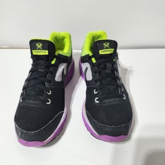 Nike Shoes Lunarfly 4 Women 8 Running  Sneaker 554676-053 Black Purple - Picture 8 of 11